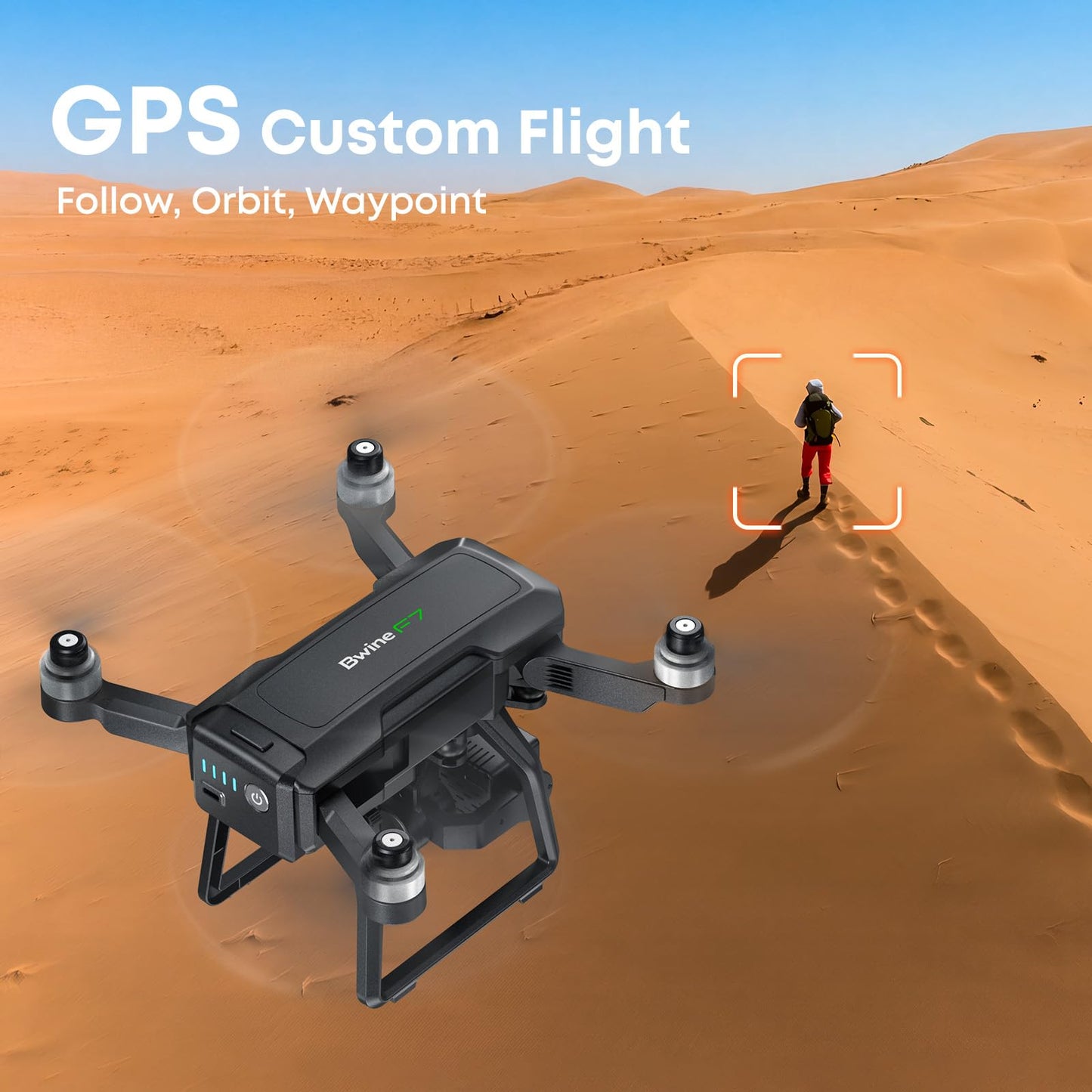 Bwine F7GB2 Pro Drones with Camera for Adults 4K UHD Aerial, 3-Axis Gimbal, 10000FT Control, 75 Mins Flight Time with 3 Batteries, GPS Follow, Waypoint, Orbit Fly, Auto Return, Beginner Mode