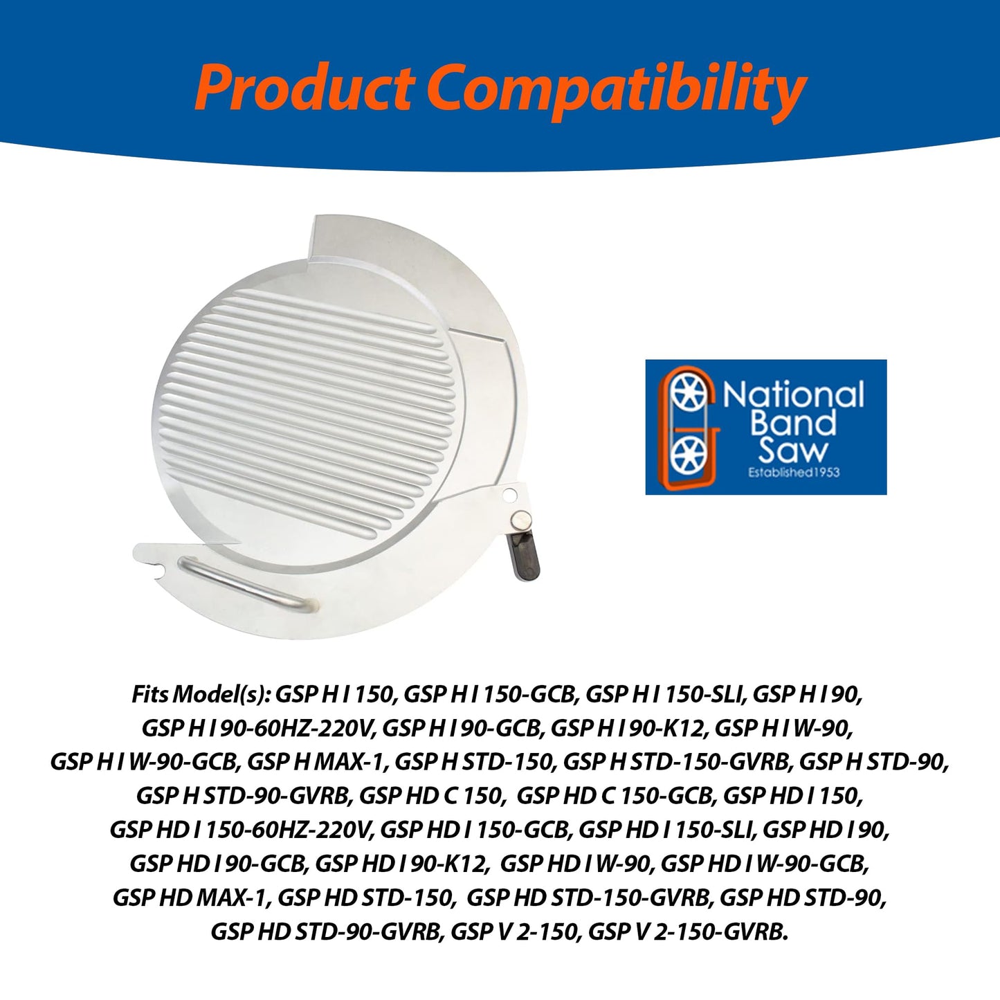 National Band Saw Meat Slicer Knife Cover - Compatible with Bizerba Models GSPHI150 and More - Direct Replacement for 38030942000 and More, Durable Replacement for Meat Slicer Cover - Closed Model