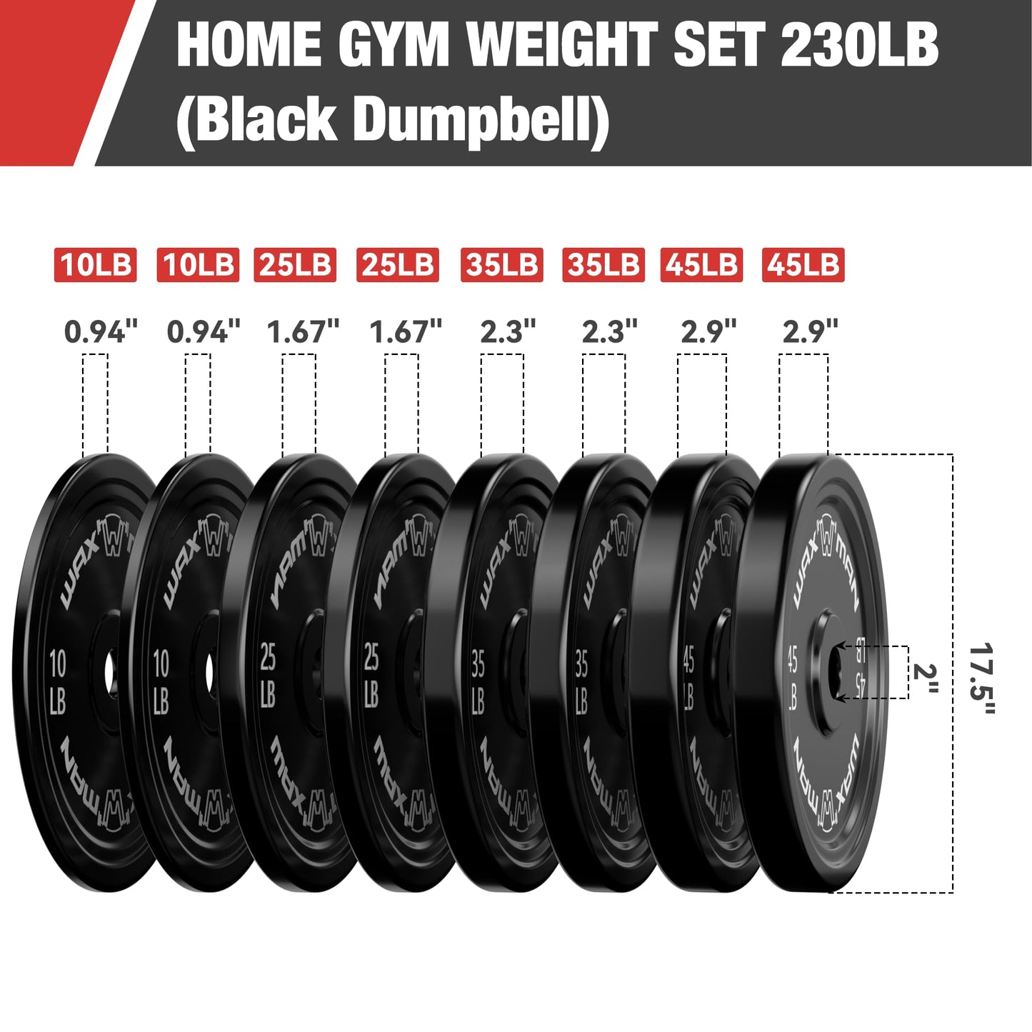 Waxman Smith Machine, 2200lbs Squat Rack with LAT-Pull Down System & Cable Crossover Machine, Training Equipment with Leg Hold-Down Attachment, Garage & Home Gym Package with 340lBS Black Plates