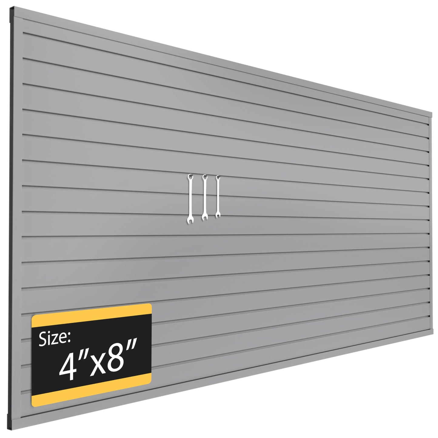 RORA Slat Wall, 4x8 ft Slatwall Panel, Grey Garage SlatWall Storage Systems