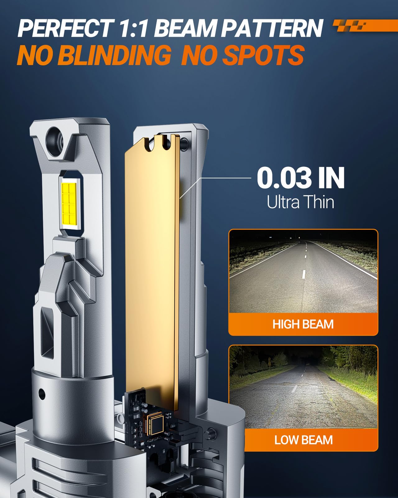 SEALIGHT 9005 LED Bulbs, 800% Brightness, 30000LM, 6500K White, S1-PRO Fog Light, IP68, 2 Pack