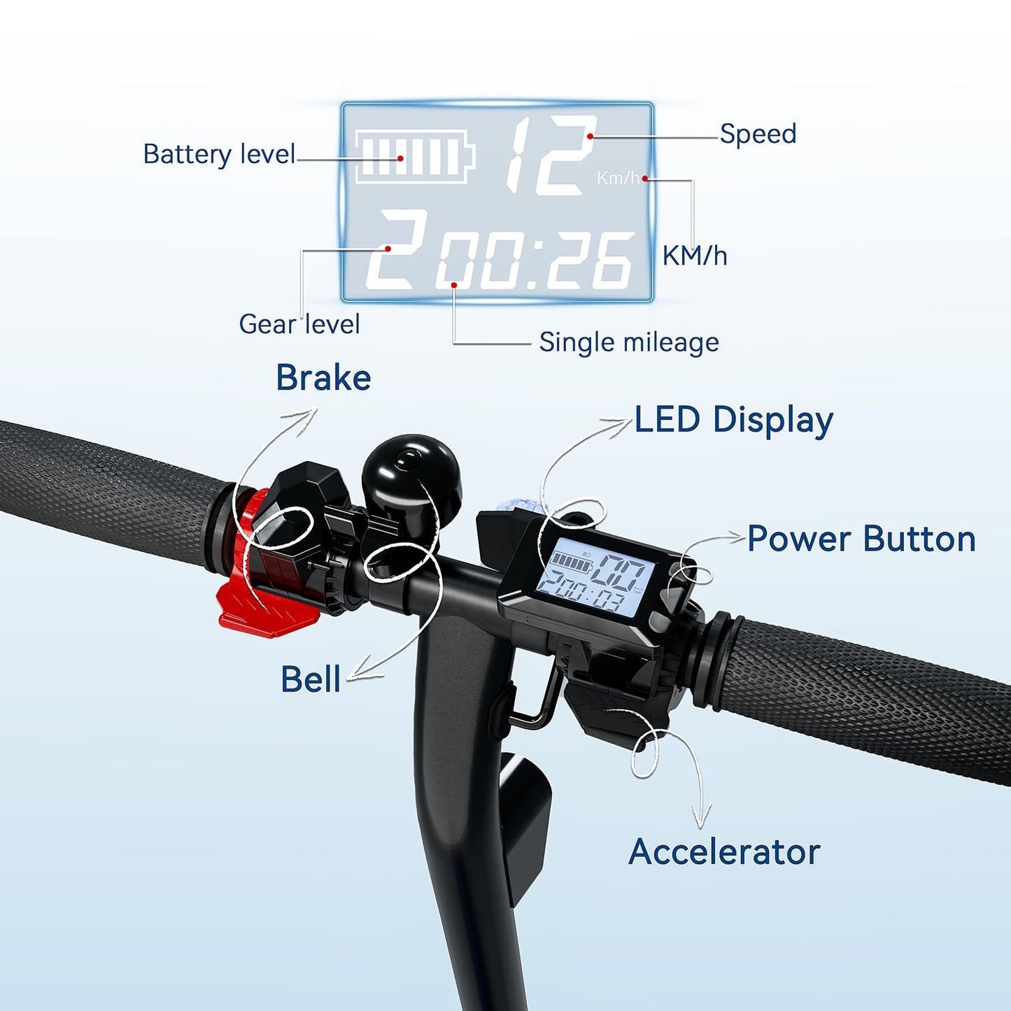 Electric Scooter for Big Kids/Teens - 250W Motor, 15.5 mph Top Speed, Rear Foot Brake, Folding E-Scooter for Riders up to 220 lbs, UL-2272 Certified, Black