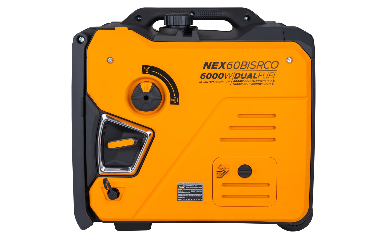 Pulsar 6000 Watt Portable Inverter Generator, Dual Fuel Gasoline & Propane, Remote Electric Start, CO Sensor, Parallel Capable, Super Quiet, Use for RV, Camping, Outdoor & Home, NEX60BiSRCO