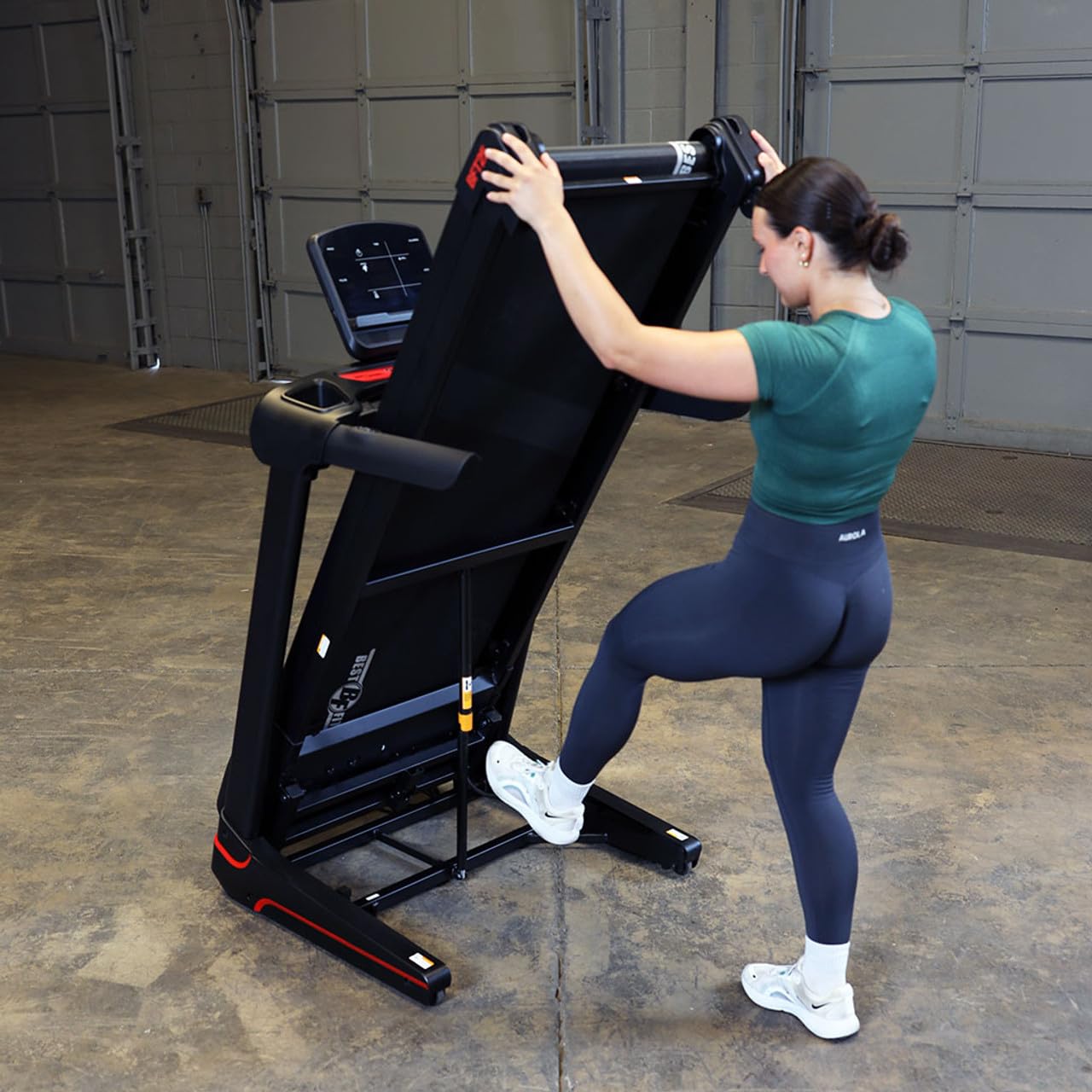 Body-Solid (BFT25) Foldable Incline Treadmill for Jogging & Walking, 300lbs. Weight Capacity, Speed Range 0.6-10 mph, Black
