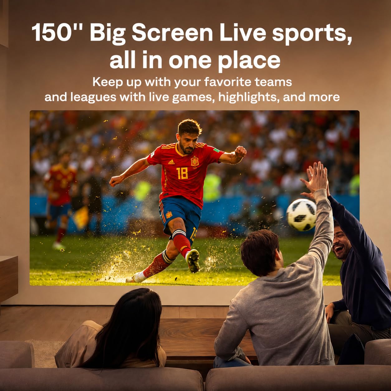 Aurzen Roku TV Smart Projector with Wifi and Bluetooth, D1R Cube Roku Streaming Experience Built-in, Sealed Optical Engine, 1080P FHD, DoIby Audio,Portable Mini Projector for Soccer Game/Outdoor Movie
