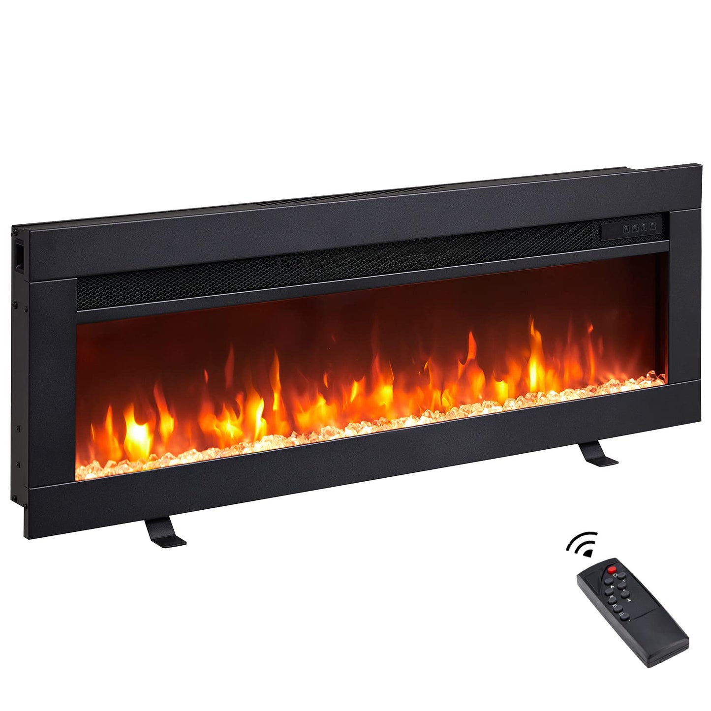 Efiretric® Arthur 36" W 3 in 1 Electric Fireplace (EF456), Freestanding, Wall Mounted, Recessed, 9 Colors Flame Effect, TV Media Wall, Heater 750W/1500W, Remote Control