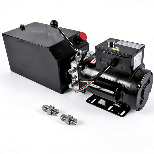 3.5 Gal/14 Quart Hydraulic Power Unit, 2.2kw 220V Single-Acting Hydraulic Pump for Car Lift, 2950 PSI Max Relief Pressure, Replacement for Dump Trailers and Lifting Platforms Mixizap