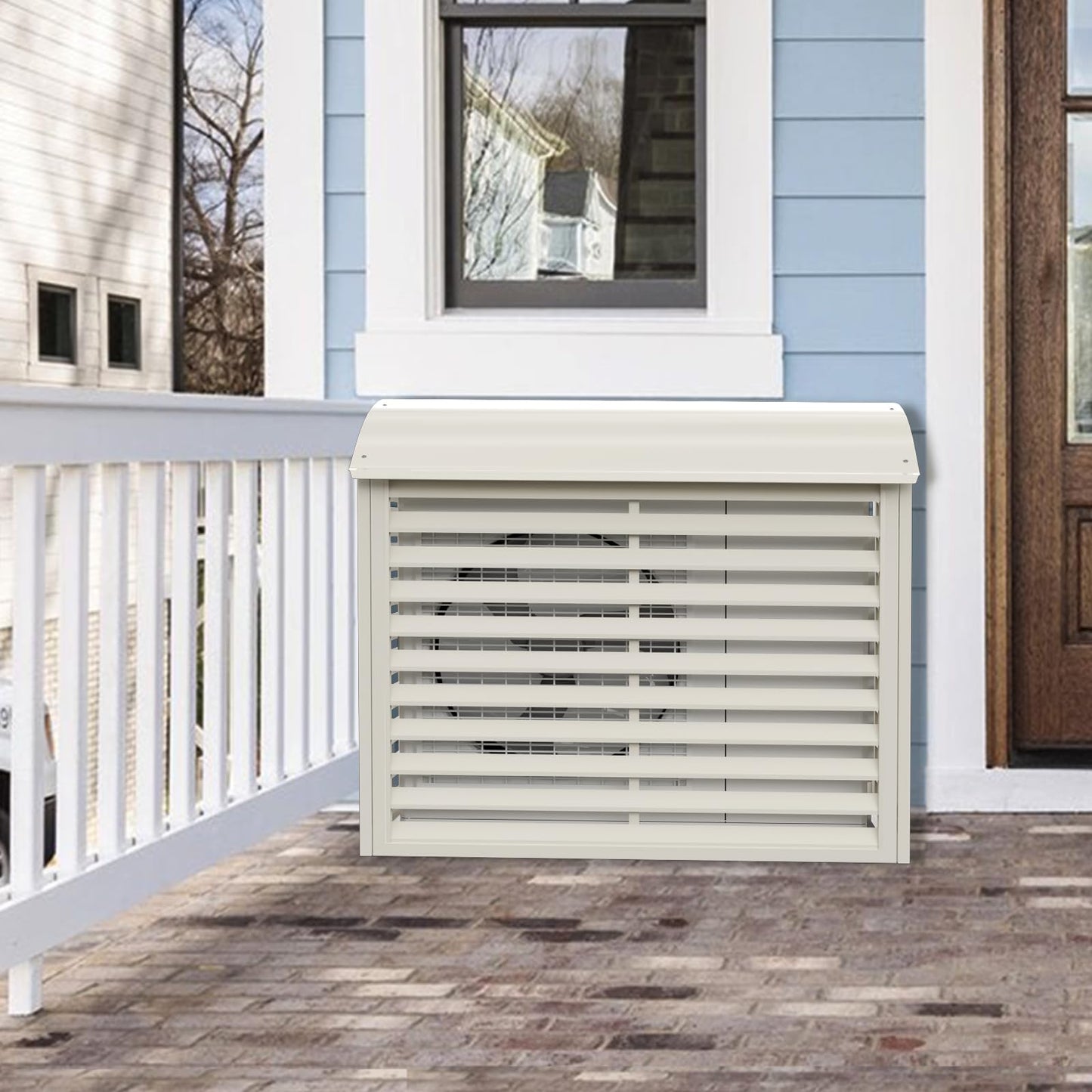 SLVUAFRN Mini Split Air Conditioner Cover, AC Cover for Outside Units, Outdoor Rain Snow Protection Sheet Noise Reduction, Fence to Hide Air Conditioner for Heat Pump Condenser Compressor