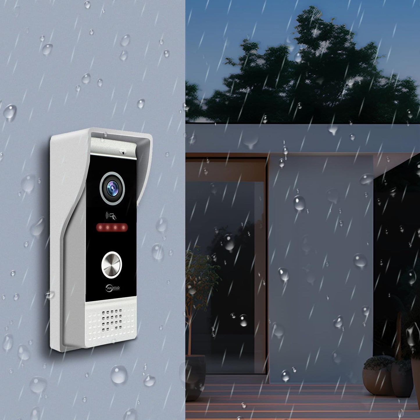 Video Doorbell Intercom System,10 Inches Touch Screen (Black) Video Doorbell Door Phone System,Support Remote Unlock, Dual-Way Intercom,Night Vision for Villa House Apartment (1-Camera + 1-Monitor)