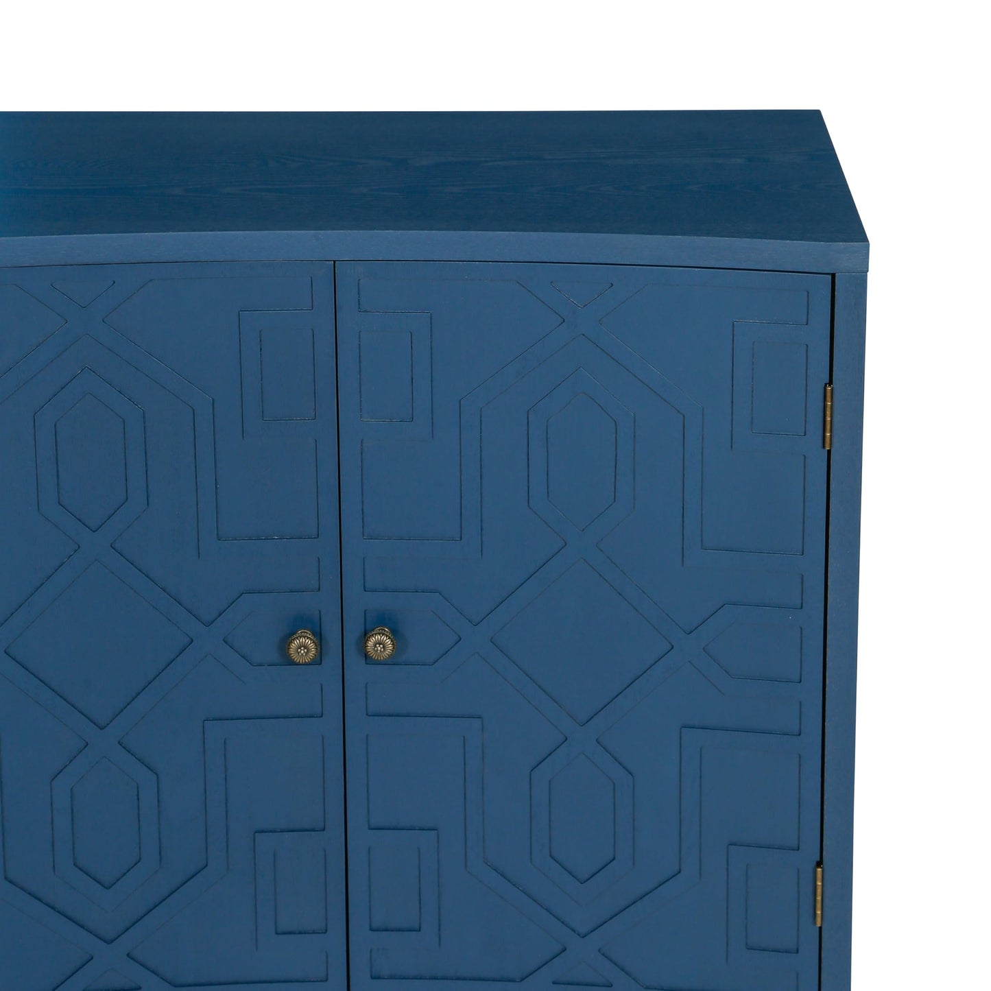 Merax Modern Storage Accent Cabinet with 2 Doors and Adjustable Shelf, Wood Sideboard Console Cabinet for Living Room, Hallway, Bedroom, Dining Room, Navy Blue Finish