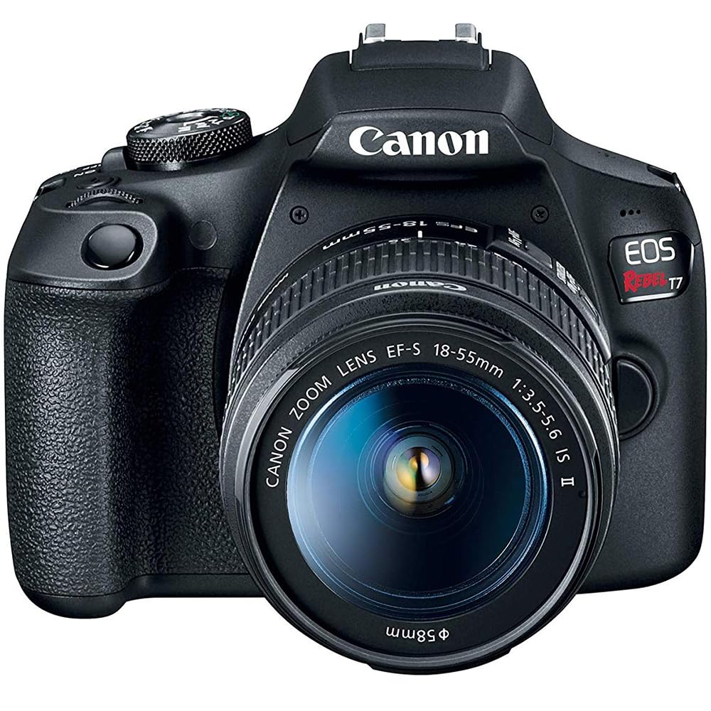Canon EOS Rebel T7 DSLR Camera with 18-55mm Lens Bundle 24.1MP Beginner Digital Camera Kit with 64GB Memory Card, Camera Bag & Photo Editing Software