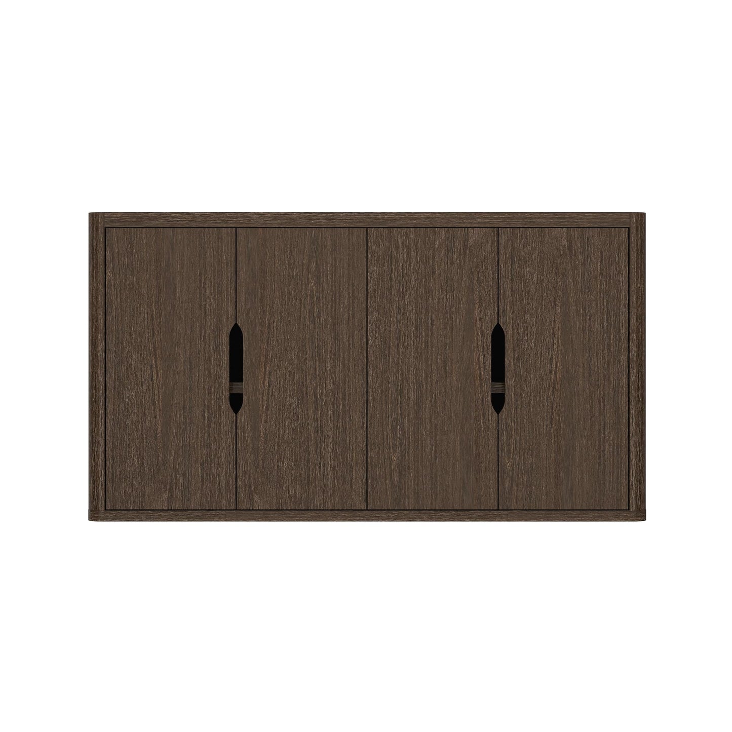 Manhattan Comfort Rivington Modern Sideboard Buffet Cabinet with Storage – 60" Media Console Table with Doors and 4 Adjustable Shelves for Dining Room, Living Room, or Entryway, Walnut