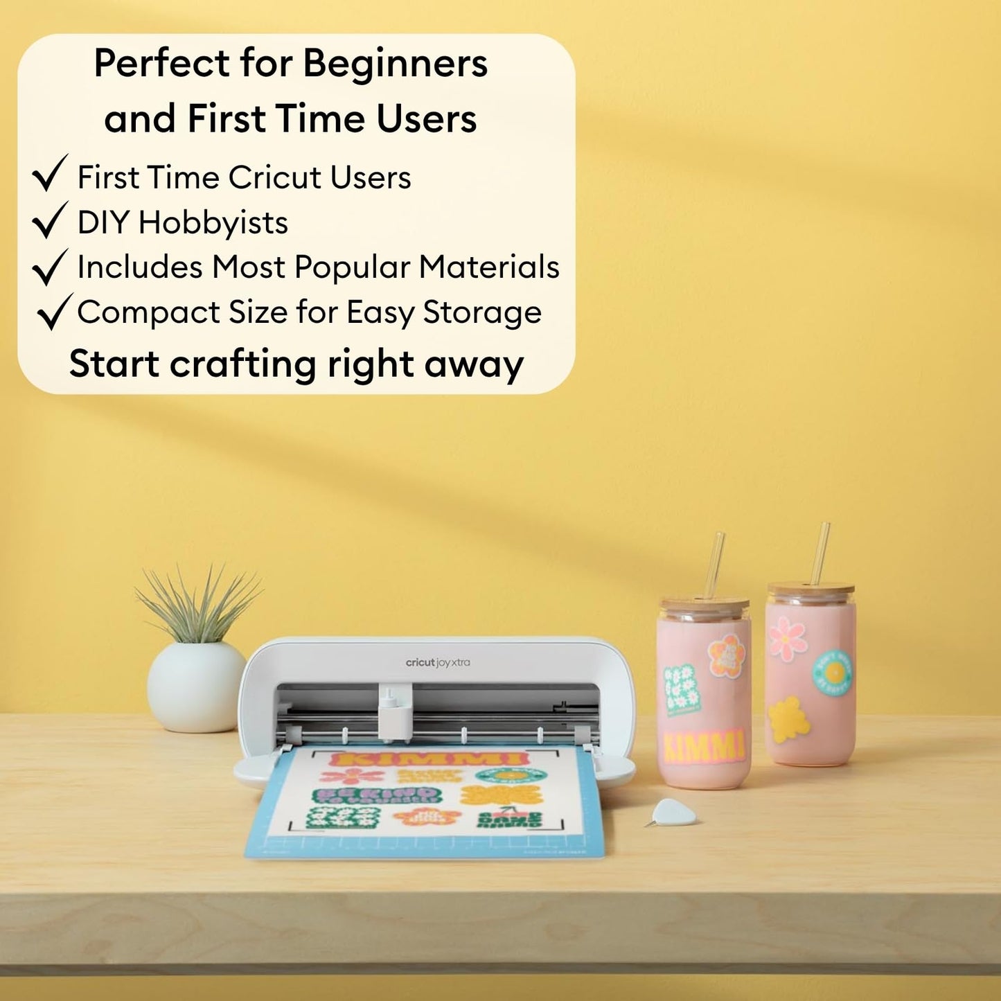 Cricut Joy Xtra Cutting Machine Ultimate Sticker Making Bundle - Includes Printable Sticker Paper, Smart Vinyl Sampler, Transfer Tape, Tools & Project Design Guides, Portable DIY Die-Cutting Machine