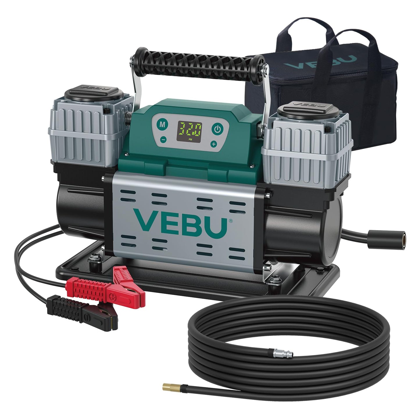 VEBU ‌Off-road Air Compressor 12V Tire Inflator, 150PSI with Auto Shut Off, Digital Display & Preset, 10.6CFM Fast Inflation for Off-road Vehicles, Trucks, SUVs, RVs, ATVs