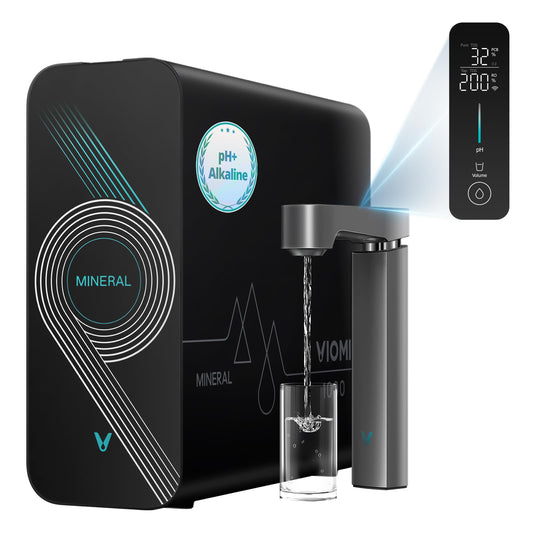 VIOMI Master M1 1000 GPD Reverse Osmosis Alkaline Mineralization pH+ Water Filter, Lead & PFAS Reduction, Under Sink Tankless RO System, NSF/ANSI 42 & 58 & 372, Smart Faucet & App Monitor, BPA Free