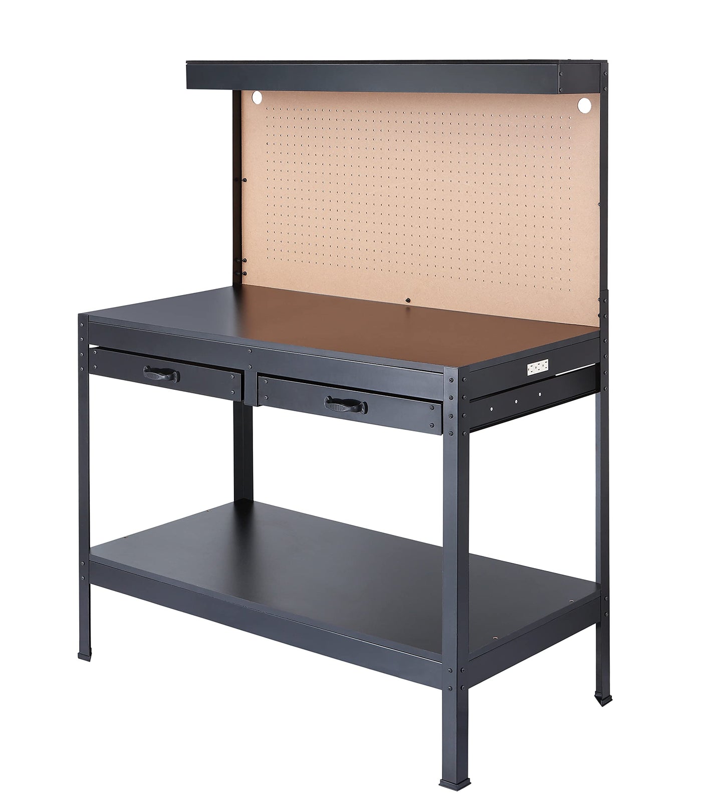 Olympia Tools Multipurpose Workbench With Power Outlets and Light, 410-014-0111 , Black