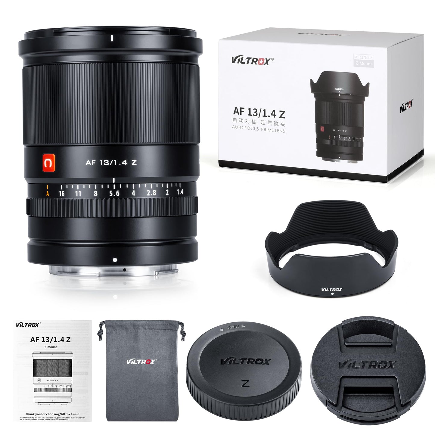 VILTROX 13mm F1.4 f/1.4 Z Mount Lens, Super Wide Angle Autofocus APS-C Lens for Nikon Z50 Z30 Z6II Z7II Z6 Z7