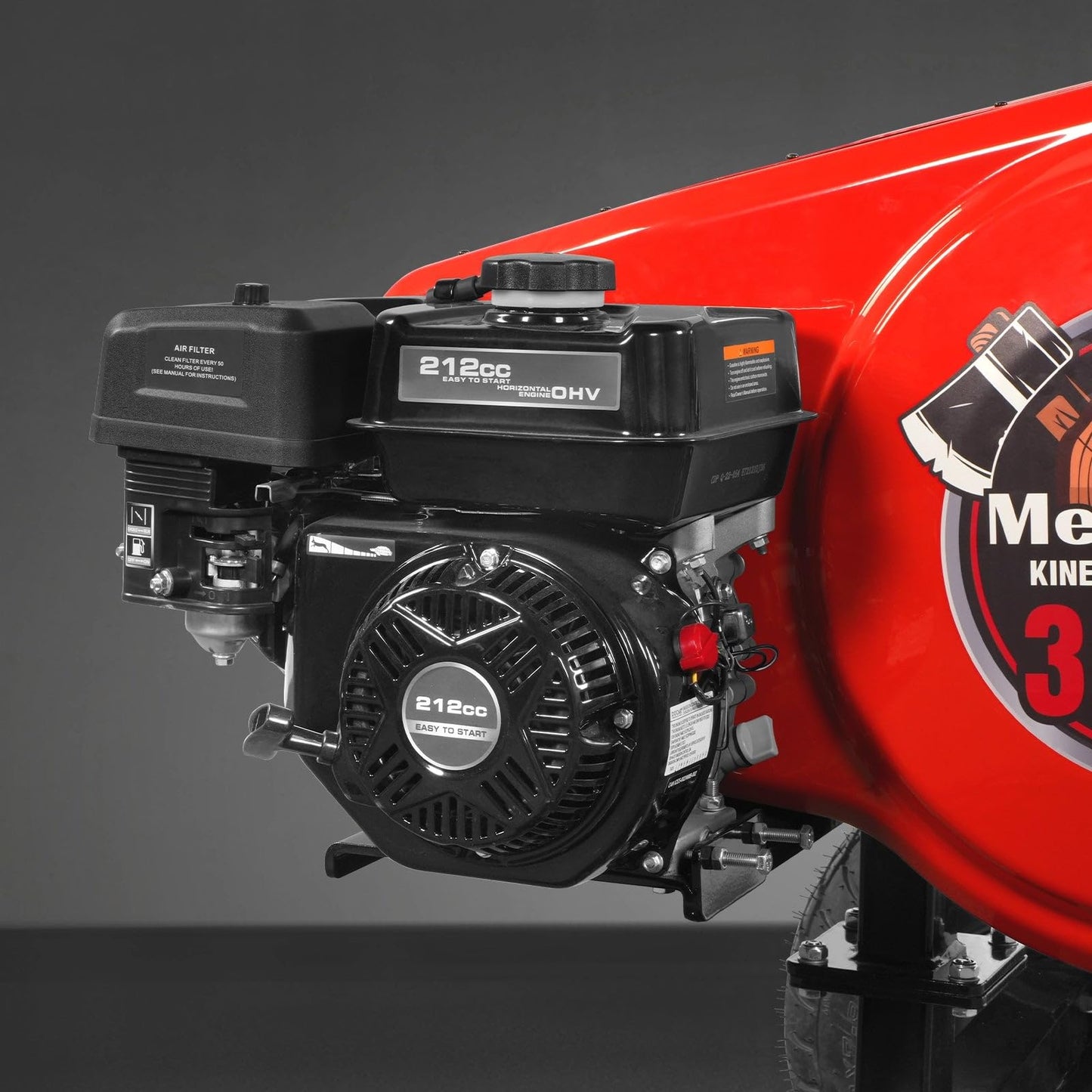 MechMaxx 34 Ton Kinetic Log Splitter, 7 HP Ducar Gasoline Engine, 28" Log Diameter Capacity, 3-Sec Cycle Time, Model KT34
