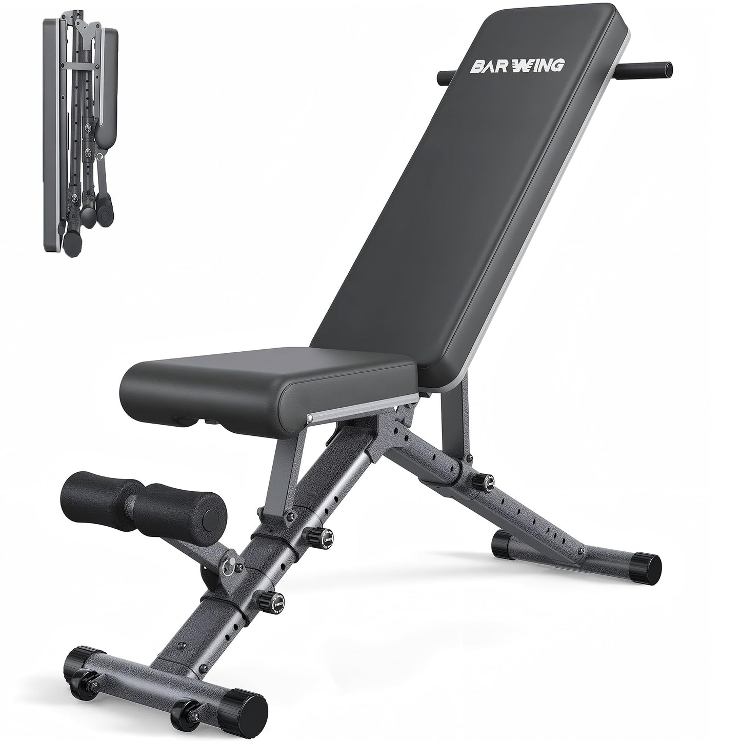 BARWING Best Adjustable Weight Bench For Home Gym, With 11 Backrest Positions & 5 Seat Adjustments, 1000 Lb Capacity Incline Decline Bench For Dumbbell Bench Press, Full Body Strength Training