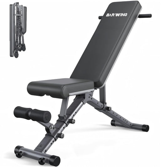 BARWING Best Adjustable Weight Bench For Home Gym, With 11 Backrest Positions & 5 Seat Adjustments, 1000 Lb Capacity Incline Decline Bench For Dumbbell Bench Press, Full Body Strength Training