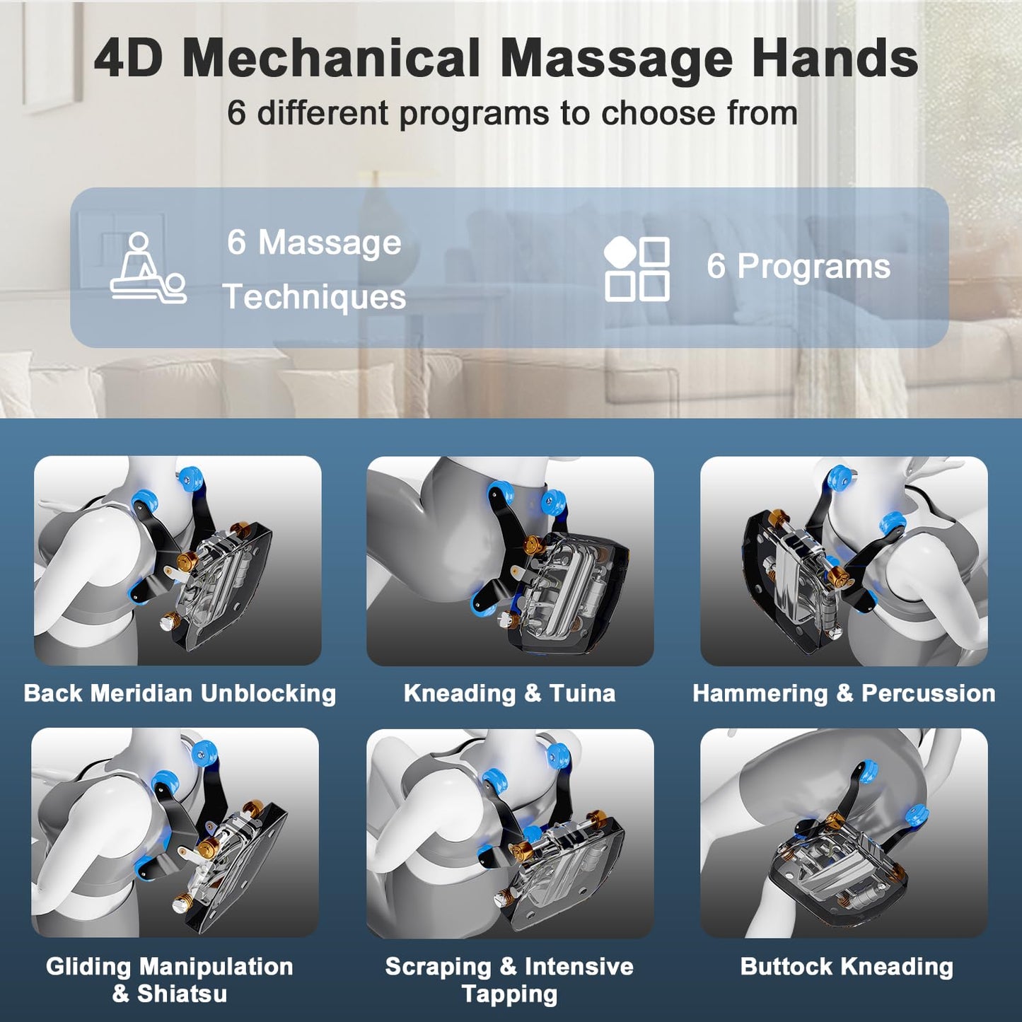 LIYIH Massage Chair Full Body, Zero Gravity Extended Dual SL-Track Massage Recliner with 4D Mechanical Arms, Full Body Airbag Massage, Foot Roller Massage, Multiple Modes, Heating, AI Voice Control