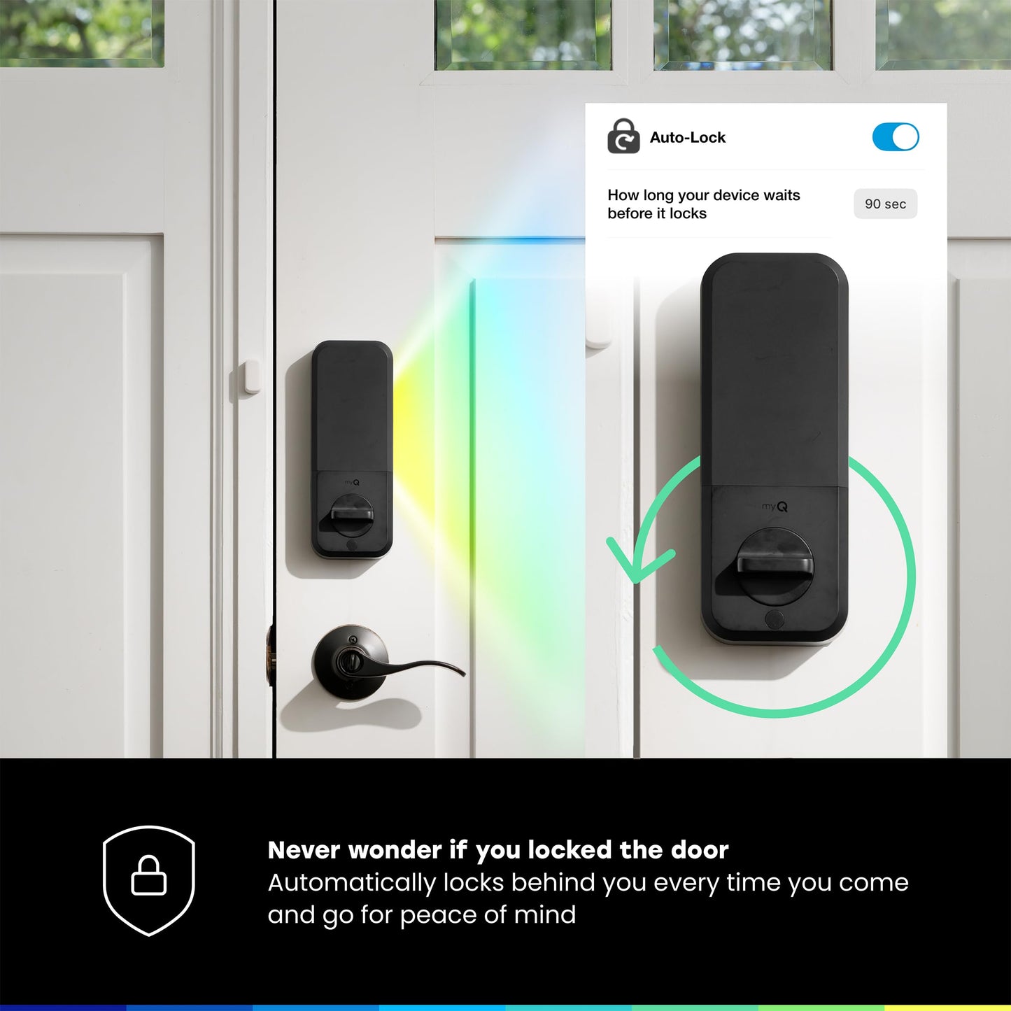 myQ Smart Access Starter Kit: Secure View™ 3-in-1 Smart Lock + Garage Door Video Keypad + Adapter Kit + myQ Chime, Custom PIN Codes, Keyless Entry, 2K HDR Doorbell Camera, App Control & Two-Way Audio