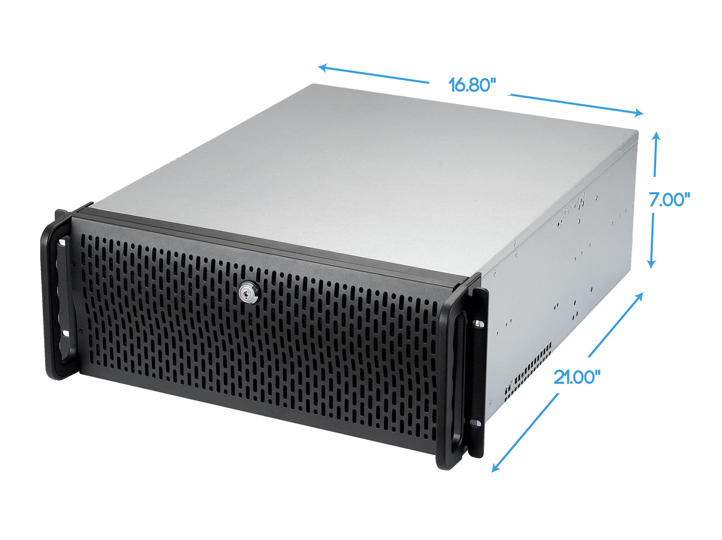 Rosewill 4U Server Chassis Rackmount Case | 8 x 3.5 HDD Bays + 3 x 5.25 Devices | ATX, CEB Compatible | 2 x Front 120mm PWM Fans + 2 x Rear 80mm Fans | 2 x USB 3.0 | Front Panel Lock | RSV-R4000U