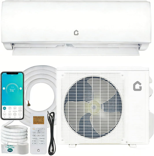 11,500 BTU Mini Split Air Conditioners, Heating & Cooling System, 115V, 17 SEER2, Ductless Inverter AC Unit with WiFi, Remote & App Control, Cools Rooms Up to 750 Sq.Ft, Indoor & Outdoor Units