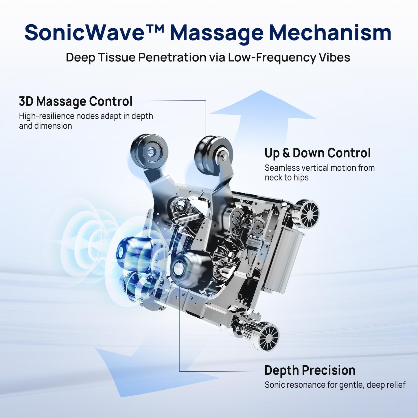 Lifevibe VAT Massage Chair Full Body VibroAcoustic Sonic Wave, SL-Track Zero Gravity Recliner with 25 Auto Modes, Smart Body Scan, Extendable Footrest, Reading Lamp, White