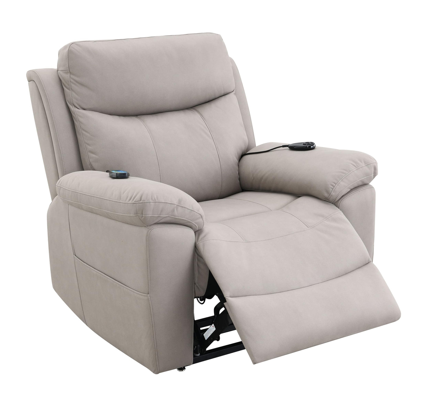 Acme Chriki Microfiber Upholstered Power Recliner with Lift & Massage in Gray
