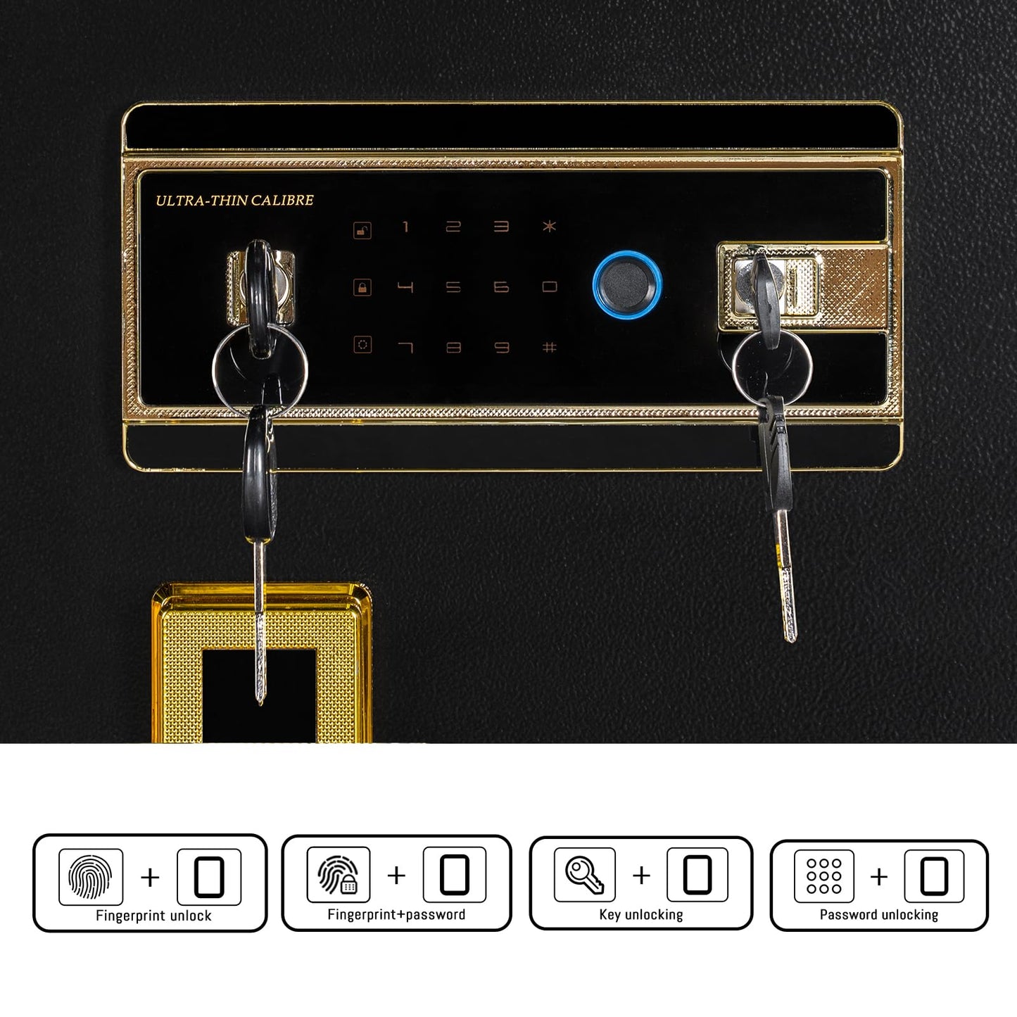 MLJ Large Security Safe - 8.1 Cu. Ft. Waterproof & Fireproof Home Safe with 2 Removable Shelves and Inner Cabinets for Storing Money, Medicines, Jewellery and Other Valuables (Fingerprint Lock)