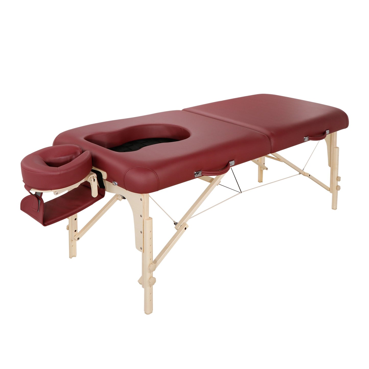 Master Massage 30'' Eva Portable Pregnancy Massage Table for Female Clients and Obese Individuals, Spa Salon Facial Bed for Pregnant Women- Multi Functional (Burgundy)
