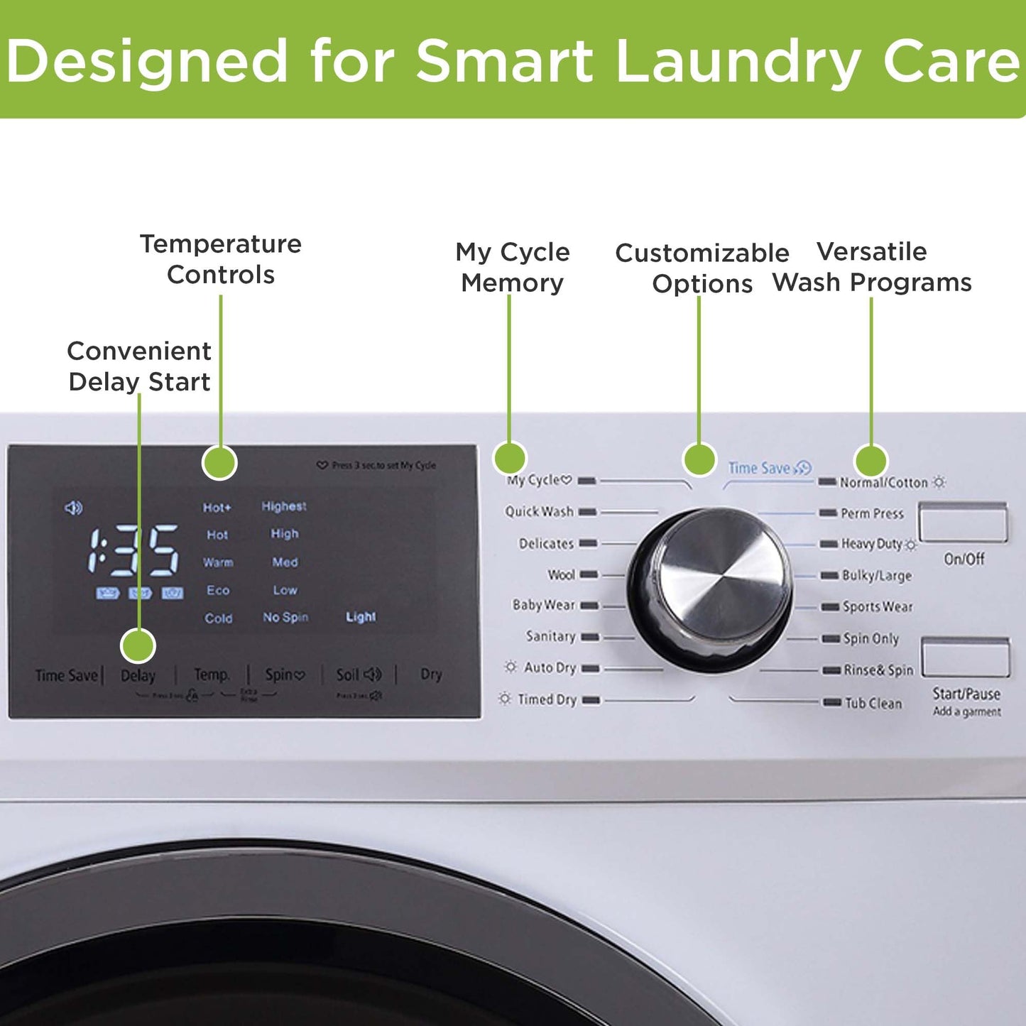 HAMILTON BEACH Washer and Dryer Combo 2.7 cu ft - White