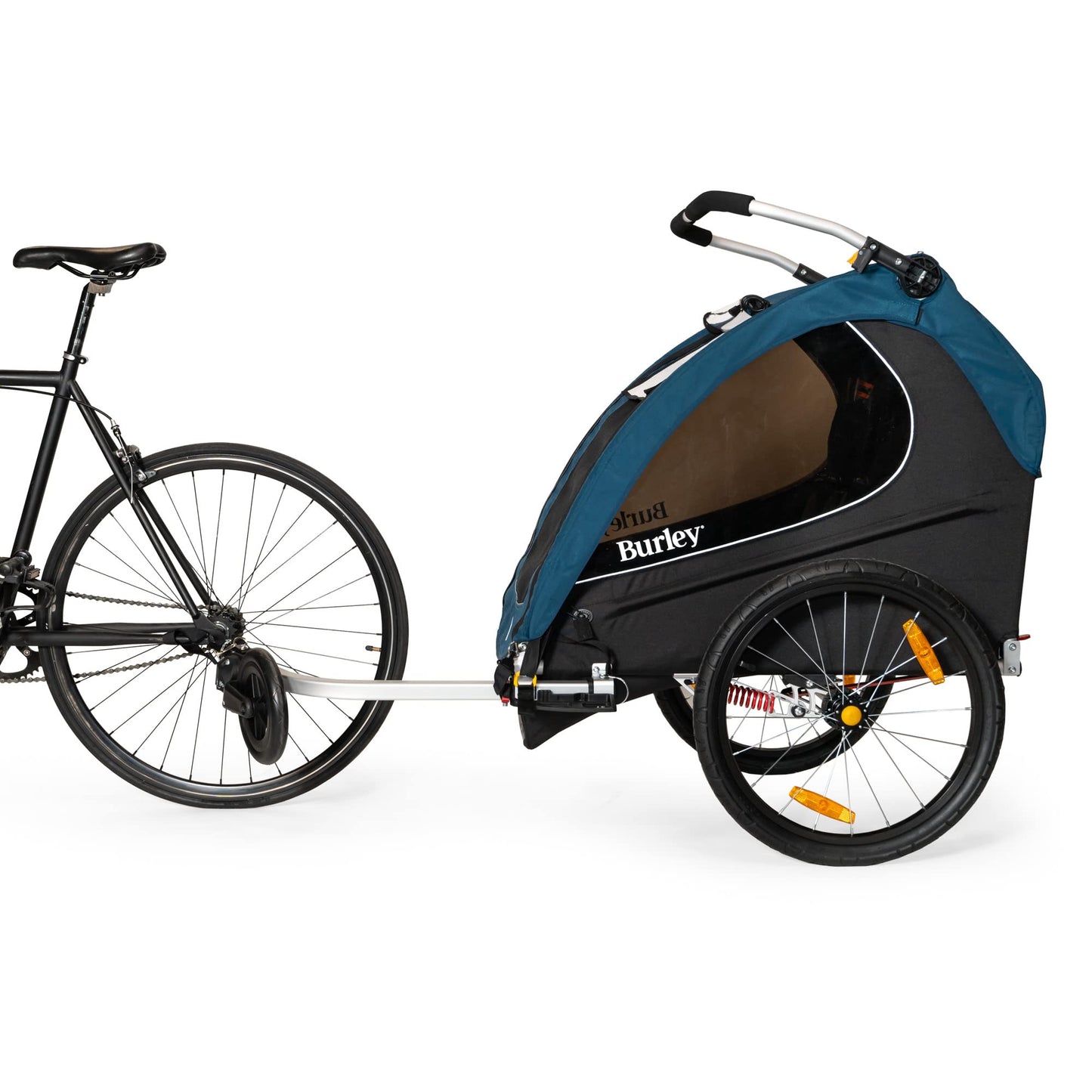 Burley Encore X | 2-Seat Bike Trailer & Stroller with Suspension, Padded Seats, Weather-Resistant Cover & Compact Fold