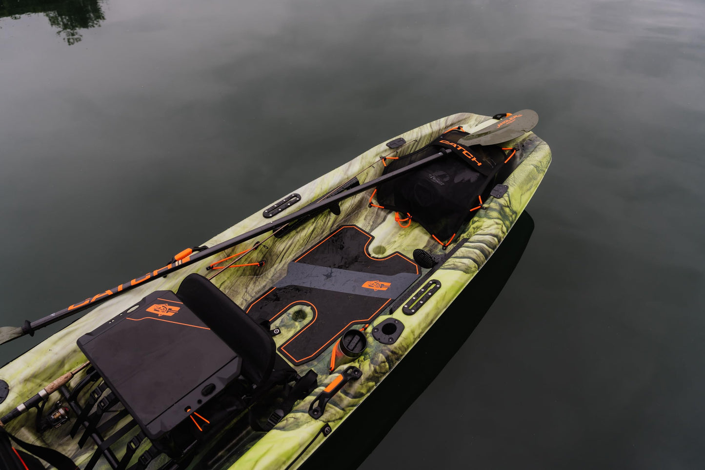 Pelican Catch Mode 110 Fishing Kayak - Premium Angler Kayak with Lawnchair seat - 10.5 Ft., Venom