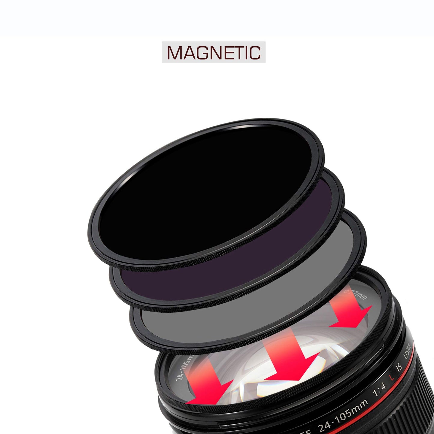 Kase Wolverine 82mm Pro ND Kit II Magnetic Shockproof Tempered Optical Glass Filter Includes Magnetic CPL ND8 ND64 ND1000 Lens Cap & Case 82