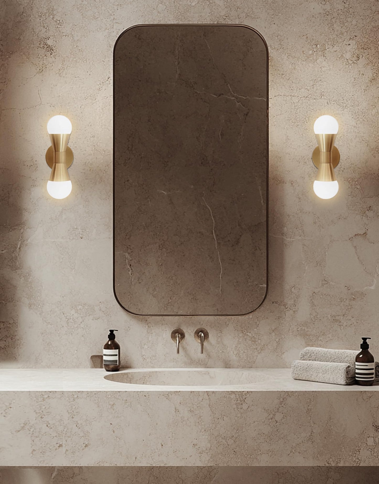 Dainolite 2 Light Wall Sconce Matte Black Incandescent FOR-72W-MB