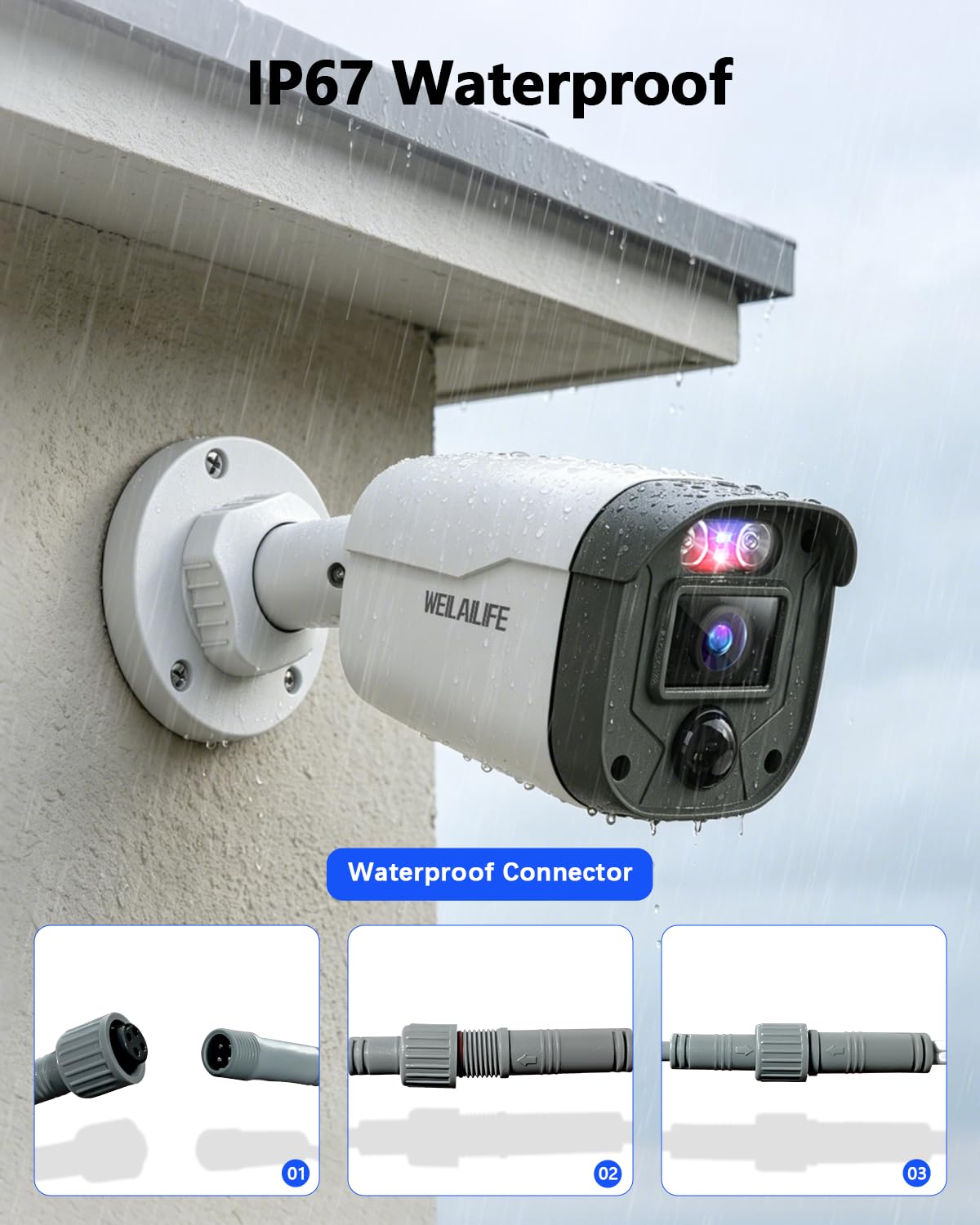 【90-Day Storage】 Outdoor Wired Security Camera System, Home Video Surveillance Systems, CCTV Cameras for Home, Surveillance DVR Kits