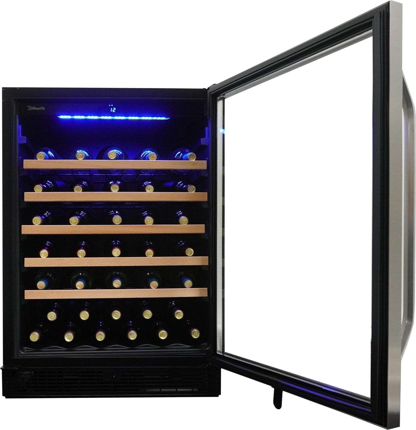Danby Silhouette SWC057D1BSS Built In Wine Cooler, Under Counter Wine Chiller In Stainless Steel Look - For Kitchen, Home Bar