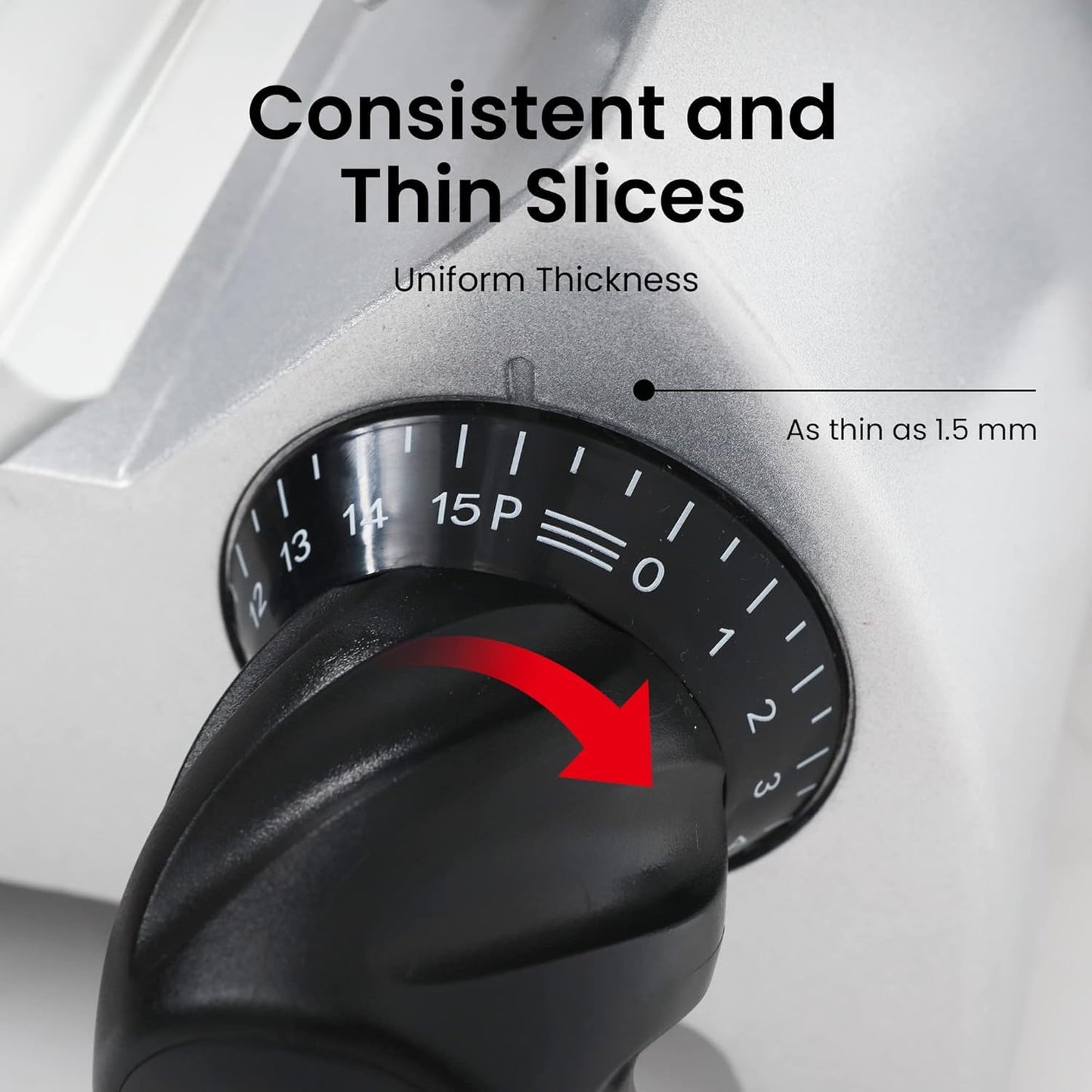 Paladin Equipment 10" Electric Meat Slicer, 1/3 HP Deli Slicer with Italian Carbon Steel Blade, Lunch Food, Semi-frozen Meat, Cheese Cutter, Adjustable Slicing Thickness for Commercial and Home Use