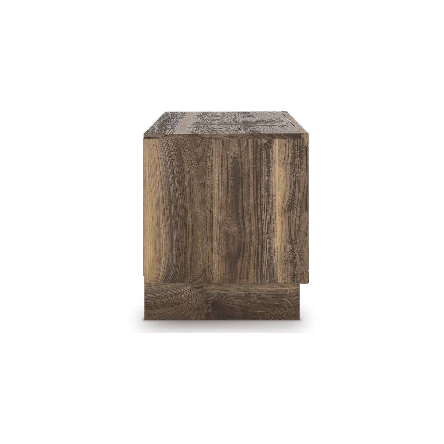 Signature Design by Ashley Zadilyn Mid-Century Modern 72" TV Stand with Electric Fireplace for TVs up to 82", Dark Brown