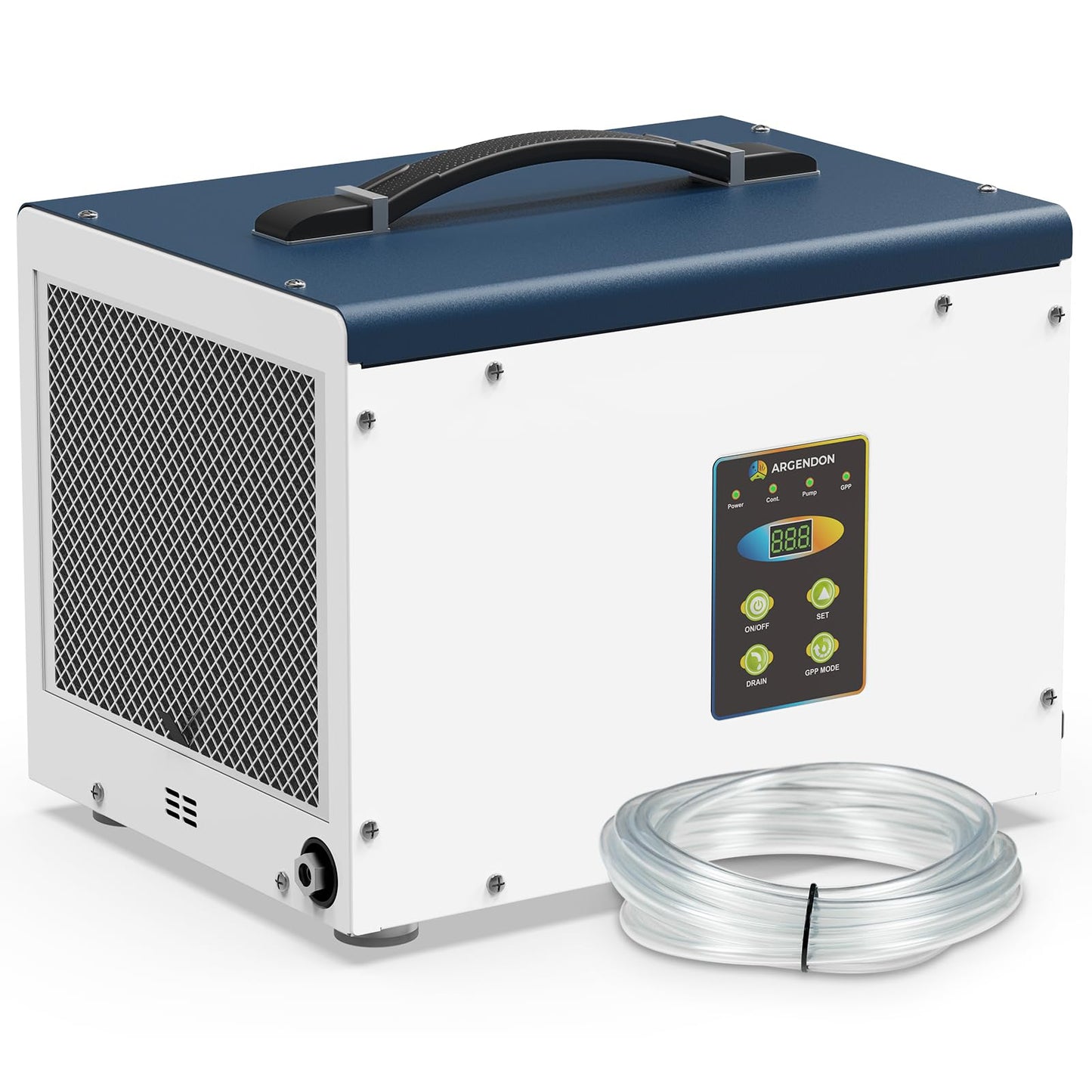 ARGENDON Crawl Space Dehumidifier with Pump, 70 Pint Compact Commercial Dehumidifier for Basement, Drain Hose, Auto Defrost, Memory Restart, Up to 1,000 Sq.Ft, ETL, 5-Year Limited Warranty