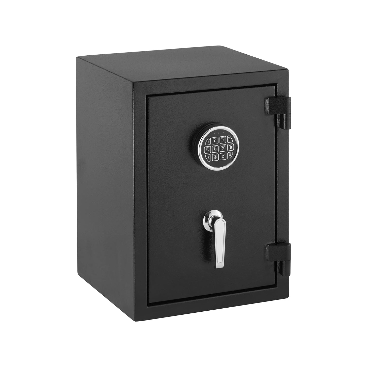 Amazon Basics Fire Safe with Programmable Electronic Keypad, 1.24 Cubic Feet, 14-Gauge Steel, UL 72 Compliant, 14.2"W x 13.8"D x 19.7"H, Black, for Documents and Valuables