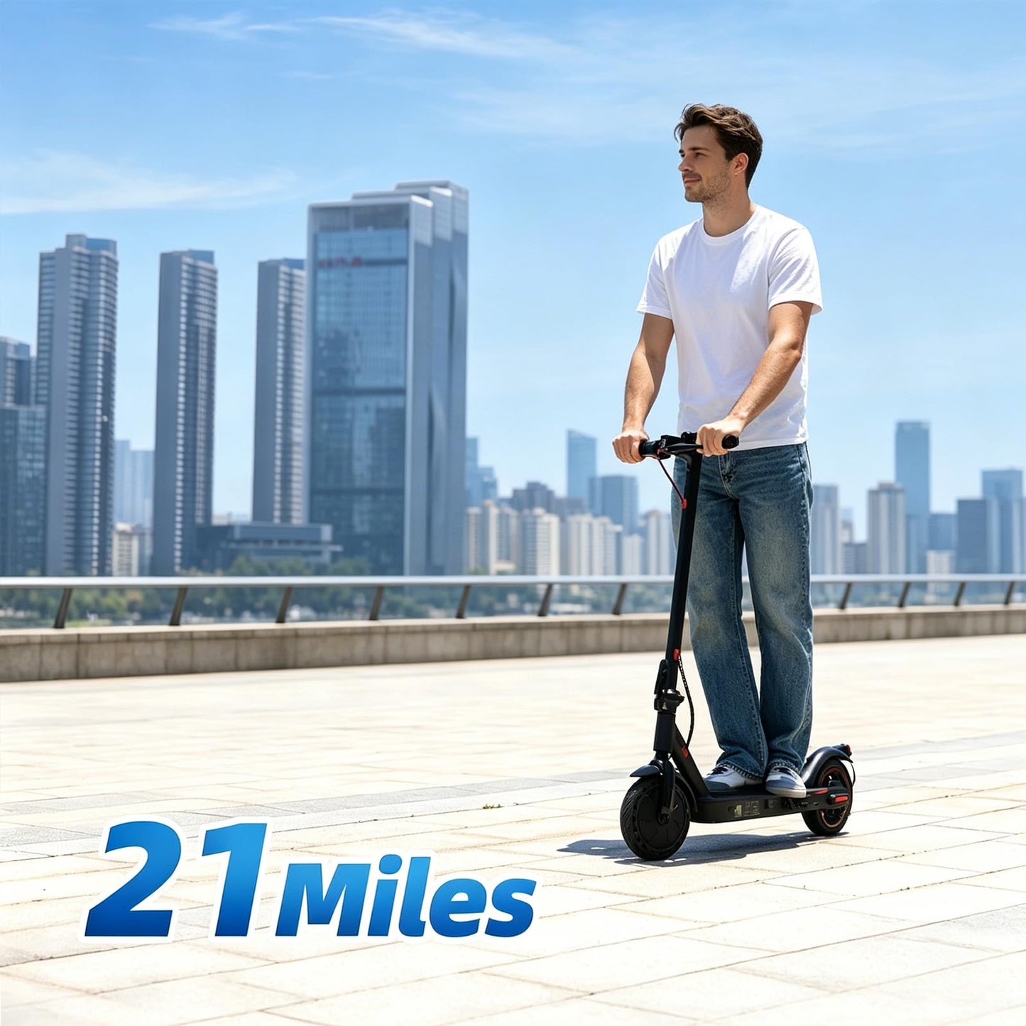 Electric Scooter for Adults and Teens, App Control, 500W Motor, 18 MPH, 21 Miles Range, Dual Brake Foldable Commuter Scooter, for Christmas