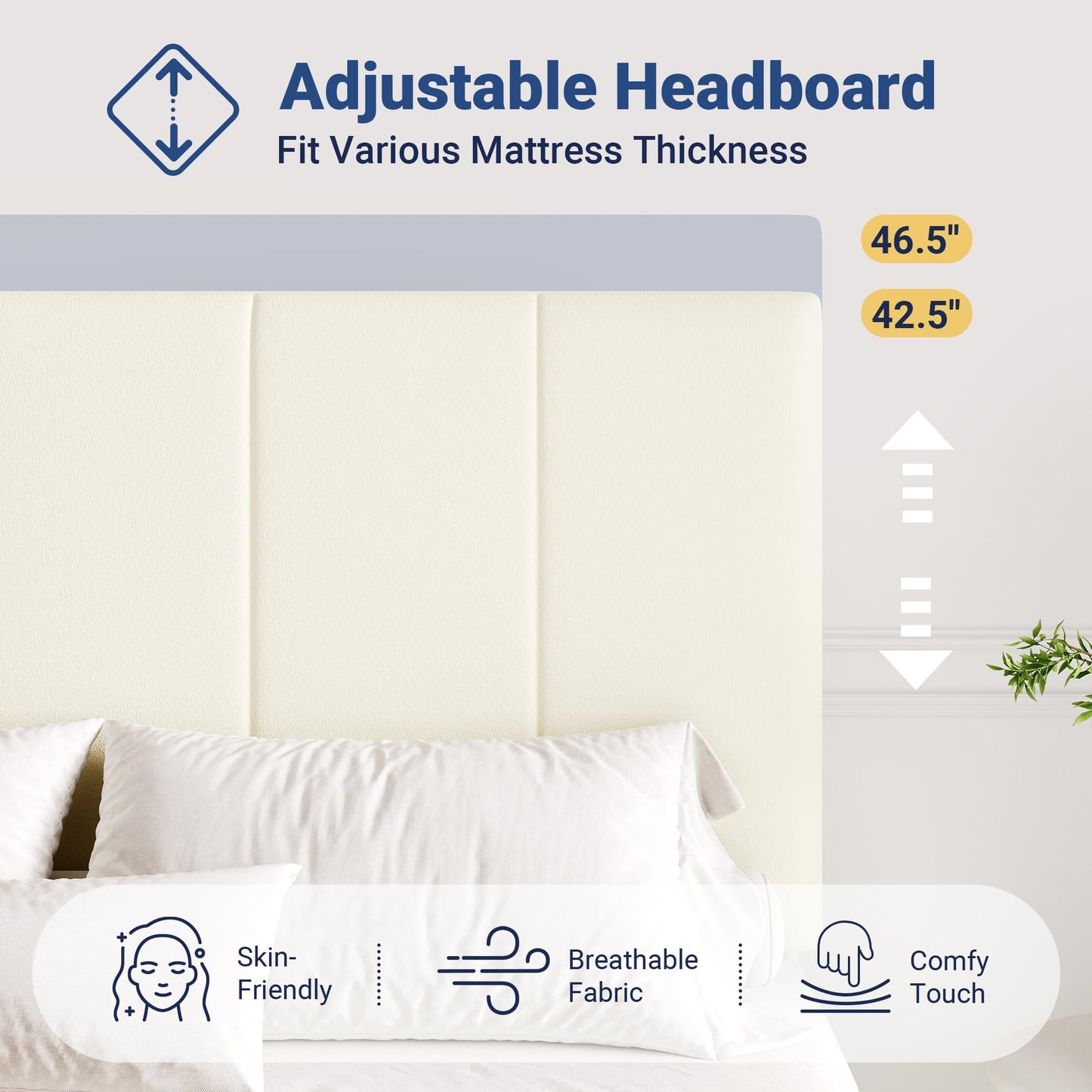 Allewie Queen Size Velvet Lift Up Storage Bed Frame, Vertical Channel Tufted Headboard, Hydrualic Underneath Storage, Upholstered Platform Bed, Wooden Slats Support, No Box Spring Needed, Cream