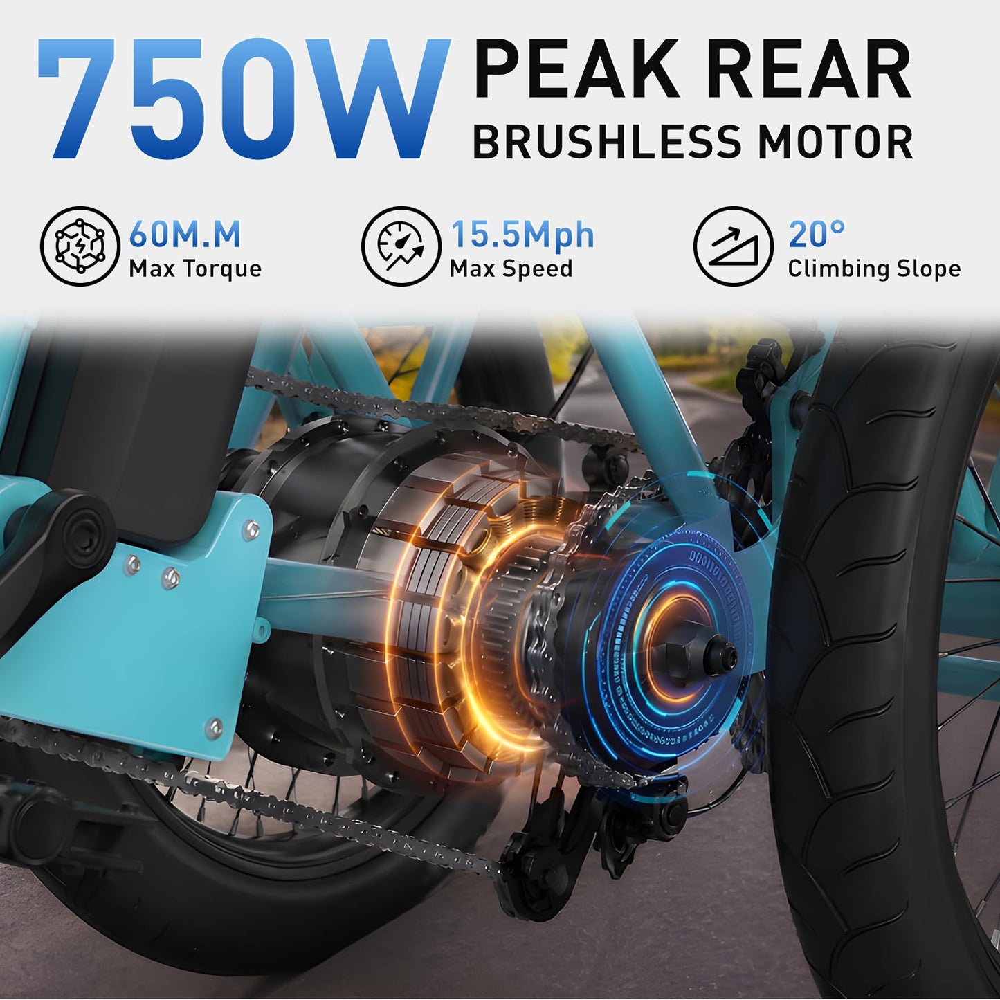 Vivi Electric Tricycle for Adults, Folding Fat Tire 3 Wheel E-Trike, 350W Motor, UL2849 48V 10.4Ah Removable Battery, Step-Thru Frame with Parking Brake, Differential and Front & Rear Baskets