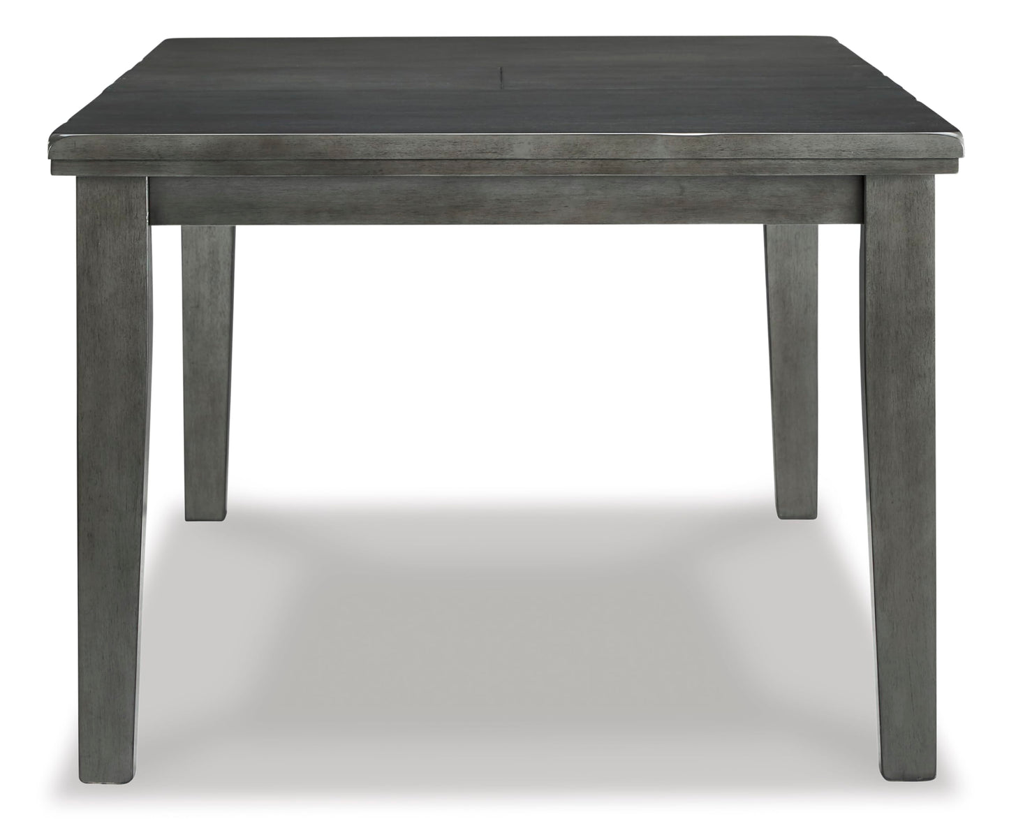 Signature Design by Ashley Hallanden Modern Farmhouse Rectangular Dining Room Butterfly Extension Table with Self-Storing Leaf, Seats Up to 6, Wood, Dark Gray
