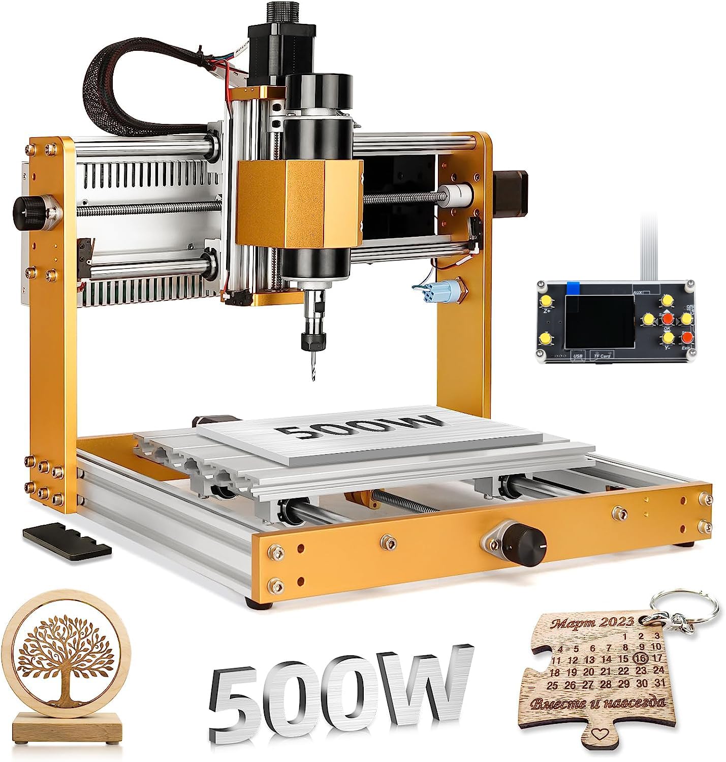 LUNYEE 3018 PRO MAX CNC Machine 500W All-Metal CNC Router Machine 3 Axis Limit Switches & Emergency-Stop with GRBL Offline Control for Cutting Wood Acrylic MDF Plastic, Working Area: 300 x 180 x 80mm