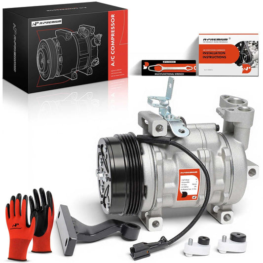 A-Premium Air Conditioner AC Compressor with Clutch Compatible with Subaru Forester 2007-2013 2.5L, Forester 2014 2.0L, Impreza 2008-2011 2.0L, Impreza 2008-2014, WRX 2015-2016, WRX STI 2015-2019