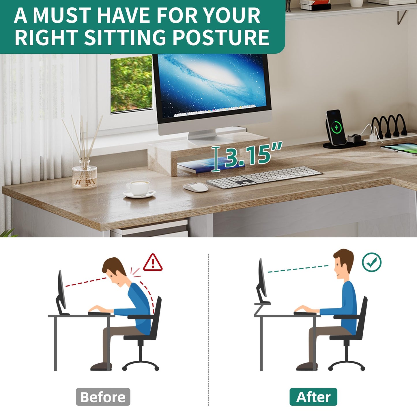 YITAHOME L Shaped Desk with Power Outlets, 60 Inch Computer Desk Corner Desk with File Drawer, Home Office Desk with Monitor Stand & Storage Shelves, L-Shaped Desk with File Cabinet, Grey Wash